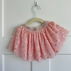 Pink Heart Tulle Skirt